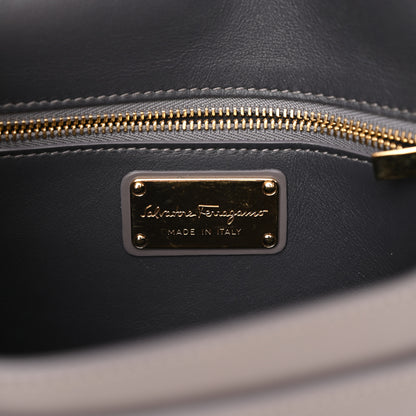 Salvatore Ferragamo Smooth Calfskin Anna Shoulder Bag Urban Grey 6 of 13