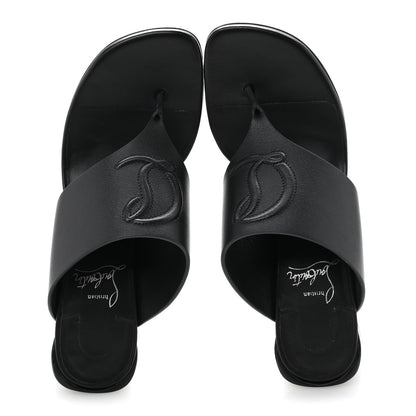 Christian Louboutin Calfskin CL Tongamule 55 Mule  35.5 Black 2 of 10
