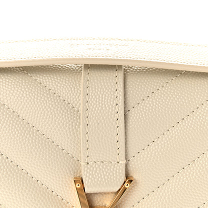 Saint Laurent Grain De Poudre Textured Mixed Matelasse Medium Triquilt Monogram Satchel Crema Soft 7 of 9