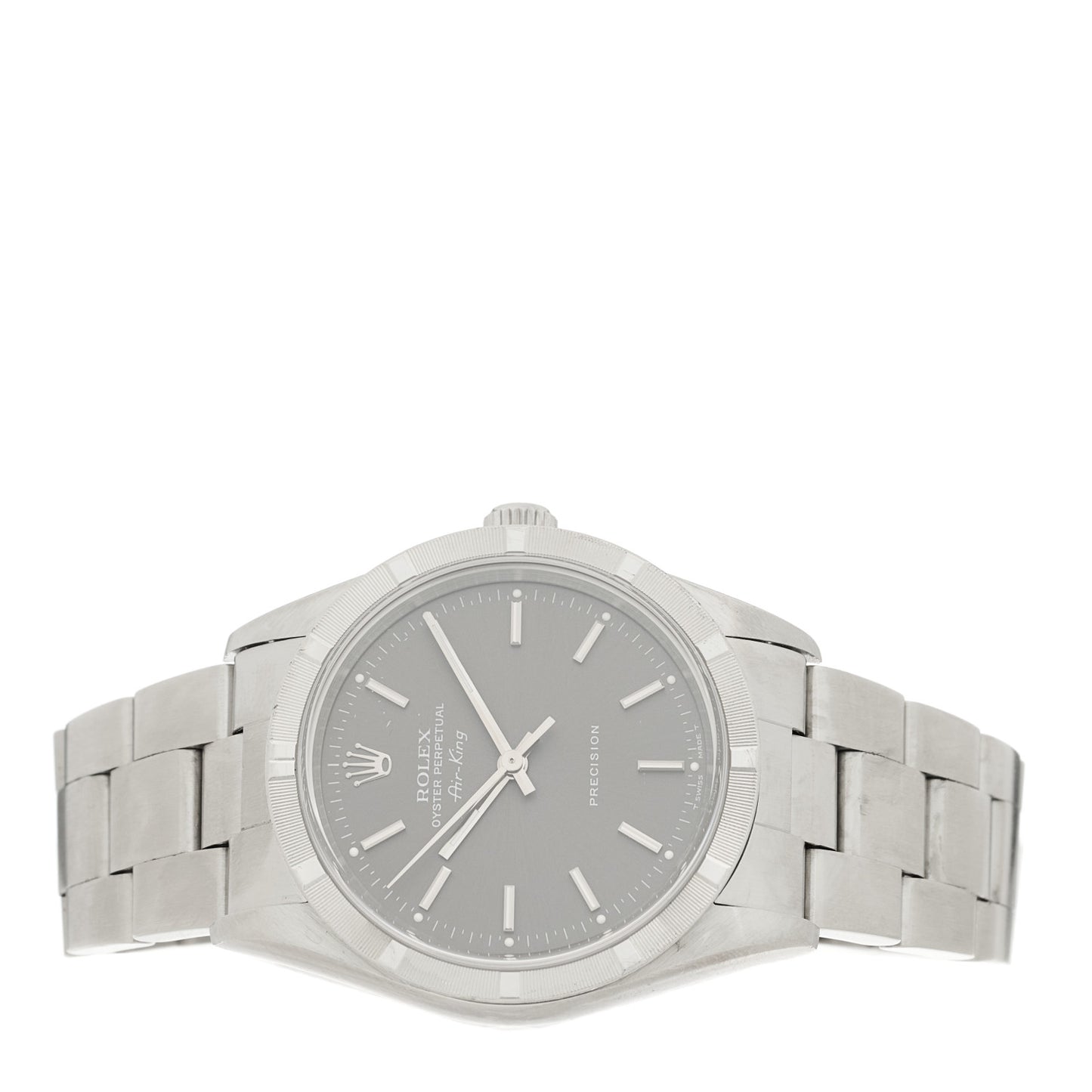Stainless Steel 34mm Oyster Perpetual Air-King Precision Watch Grey 14010