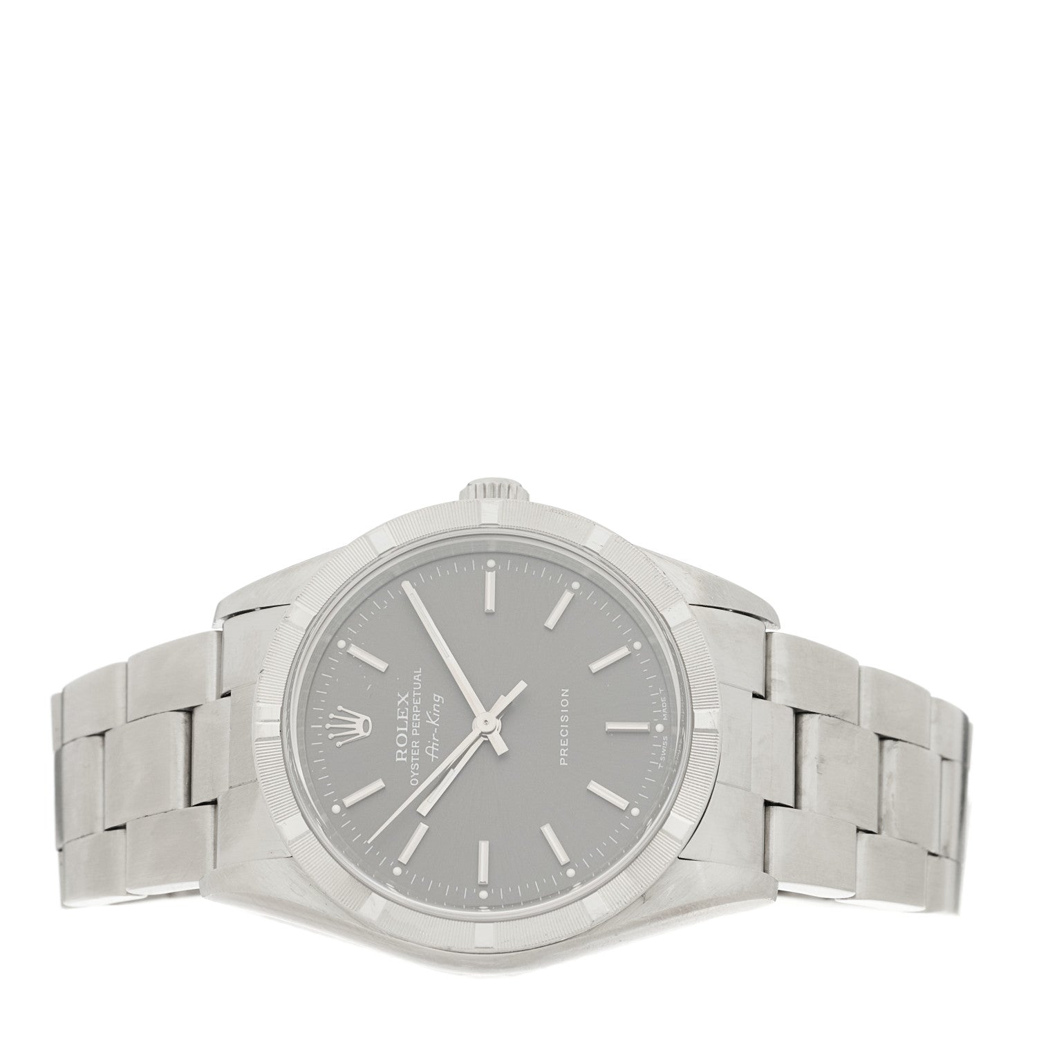 Rolex Stainless Steel 34mm Oyster Perpetual Air-King Precision Watch Grey 14010 2 of 4