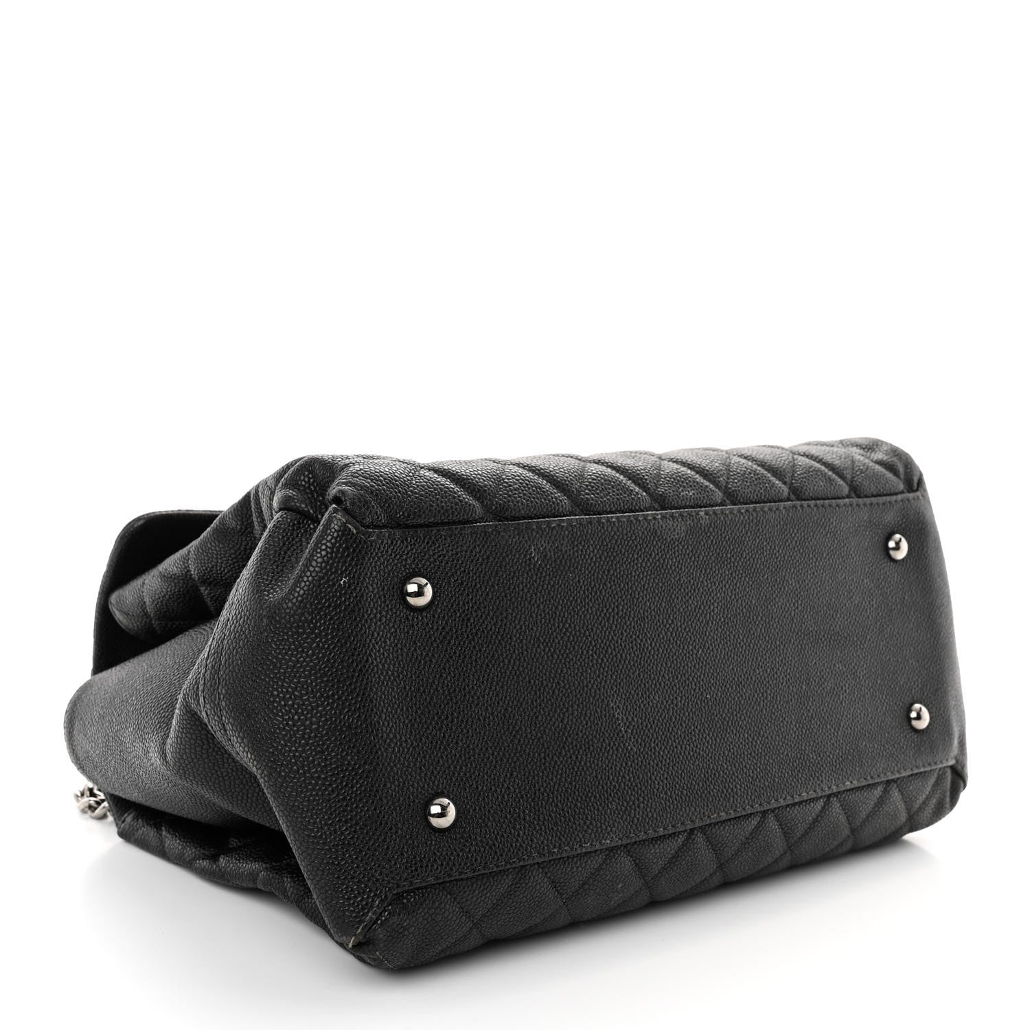 Chanel Iridescent Caviar Medium Lady Pearly Flap Black 4 of 14