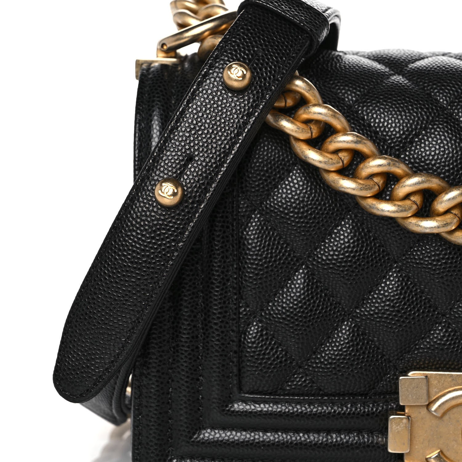 Chanel Caviar Quilted Small Boy Flap Black 10 of 12