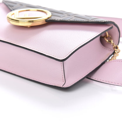 Fendi Vitello Cruise F is Fendi Bi-Color FF 1974 Embossed Envelope Belt Bag Maya Black Peonia 7 of 10
