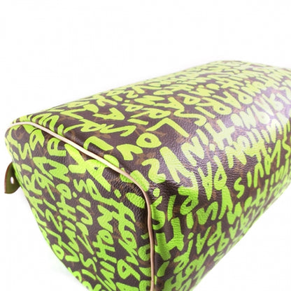 Louis Vuitton Monogram Graffiti Speedy 30 Green 5 of 9