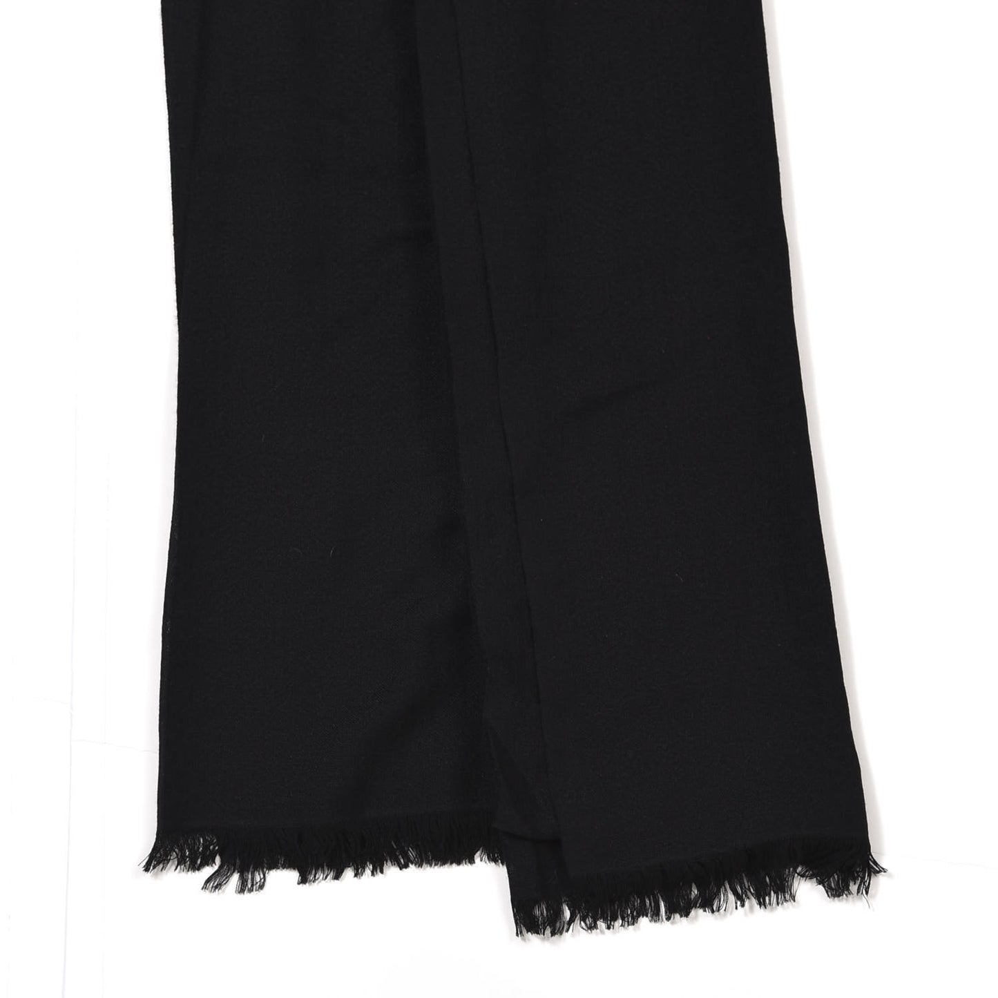 Cashmere Wool Silk CC Scarf Black