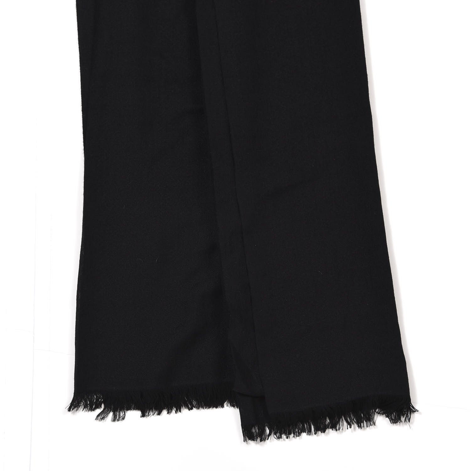 Chanel Cashmere Wool Silk CC Scarf Black 2 of 4
