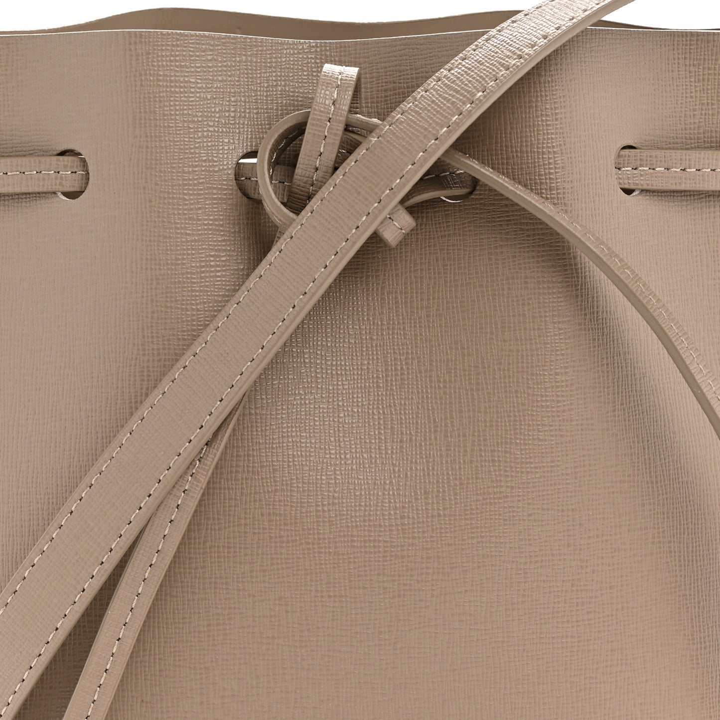 Saffiano Mini Mini Bucket Bag Beige