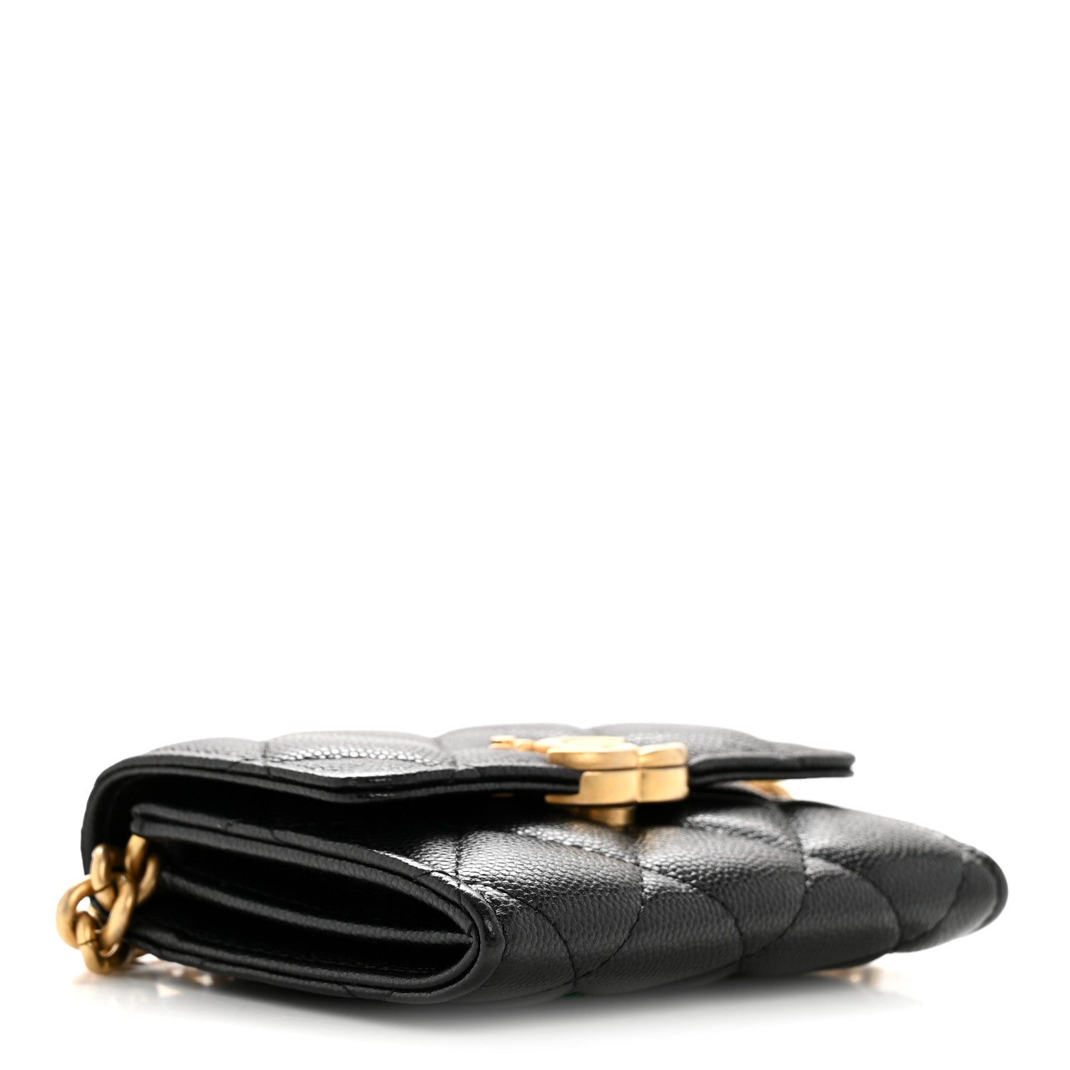 Chanel Caviar Quilted Bracelet On Chain Clutch Black 4 of 11