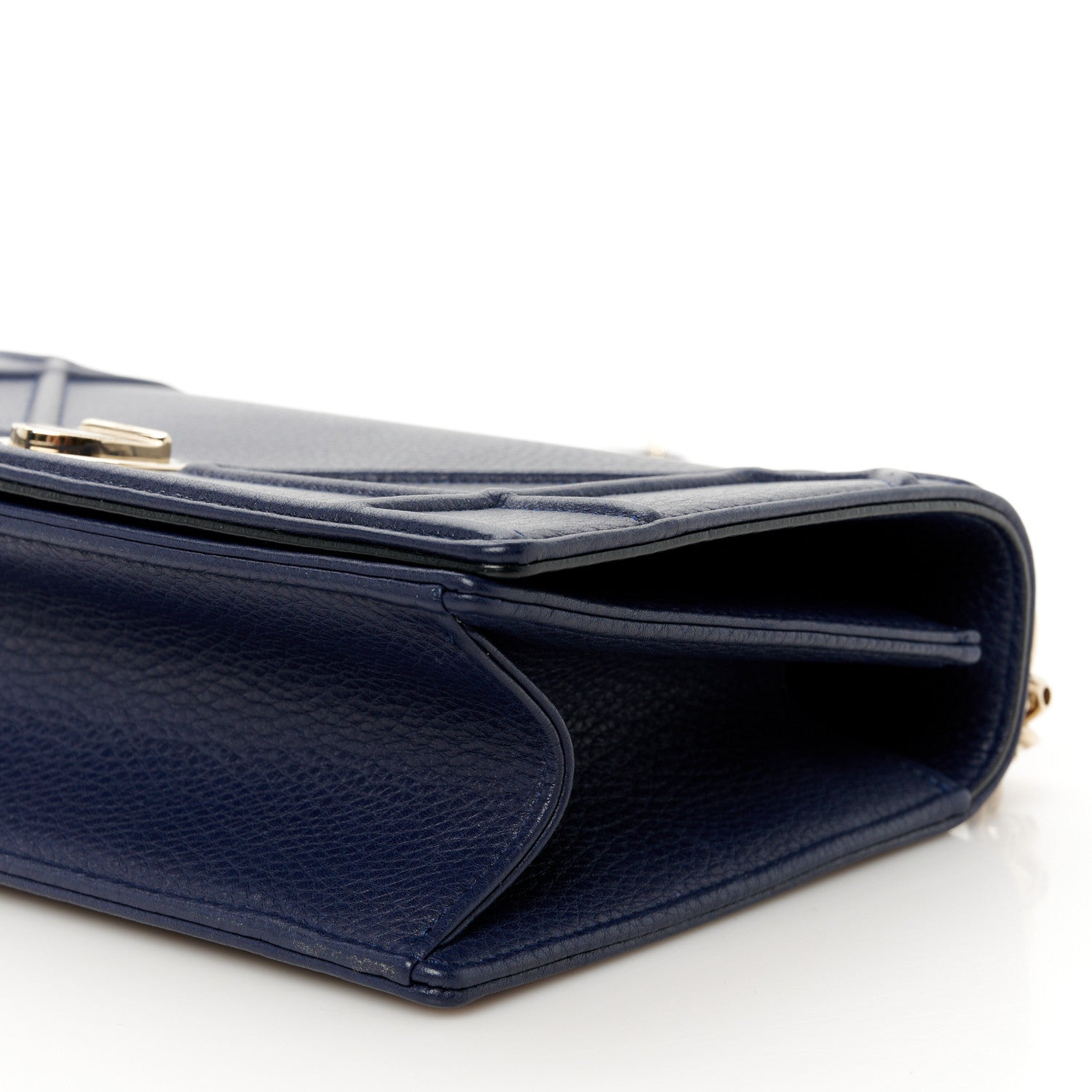 Christian Dior Grained Calfskin Medium Diorama Flap Bag Blue 11 of 12