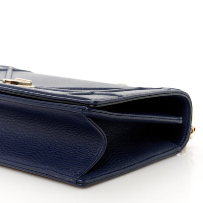 Christian Dior Grained Calfskin Medium Diorama Flap Bag Blue 11 of 12