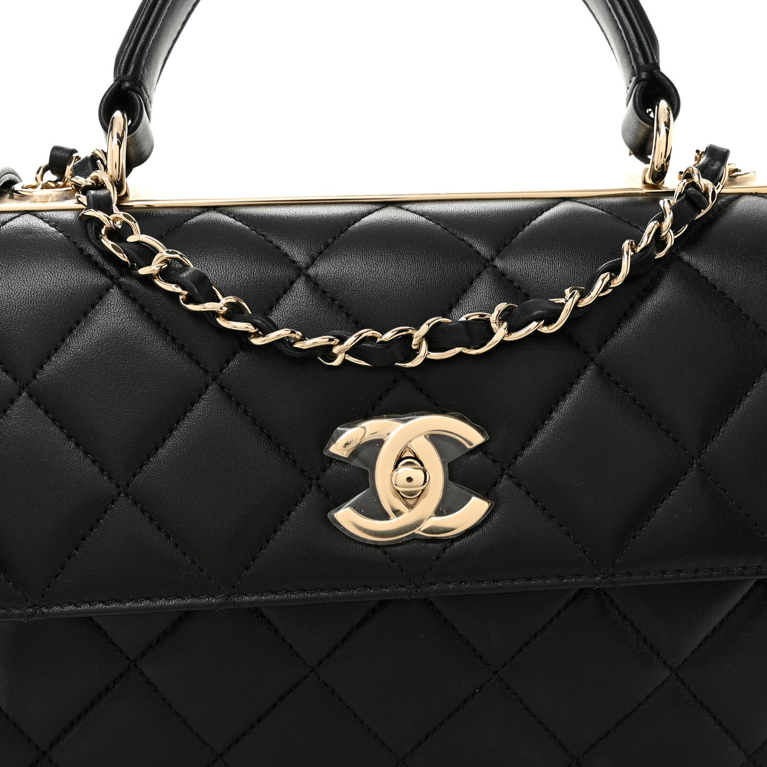 Chanel Lambskin Quilted Small Trendy CC Dual Handle Flap Bag Black 8 of 10