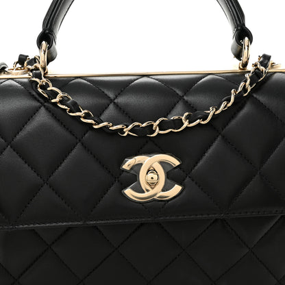 Chanel Lambskin Quilted Small Trendy CC Dual Handle Flap Bag Black 8 of 10