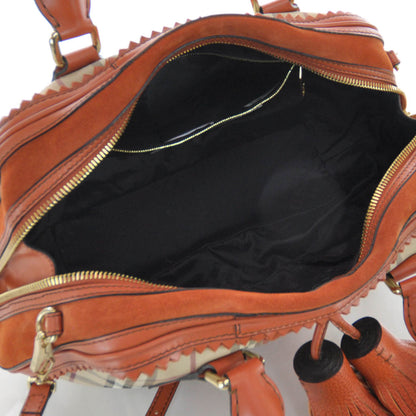 Burberry Haymarket Check Landscape Bag Tangerine 5 of 7