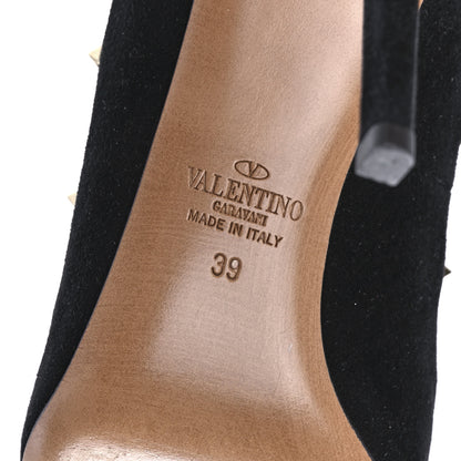Valentino Garavani Suede Lovestud Caged 105mm Pumps 39 Black 6 of 8