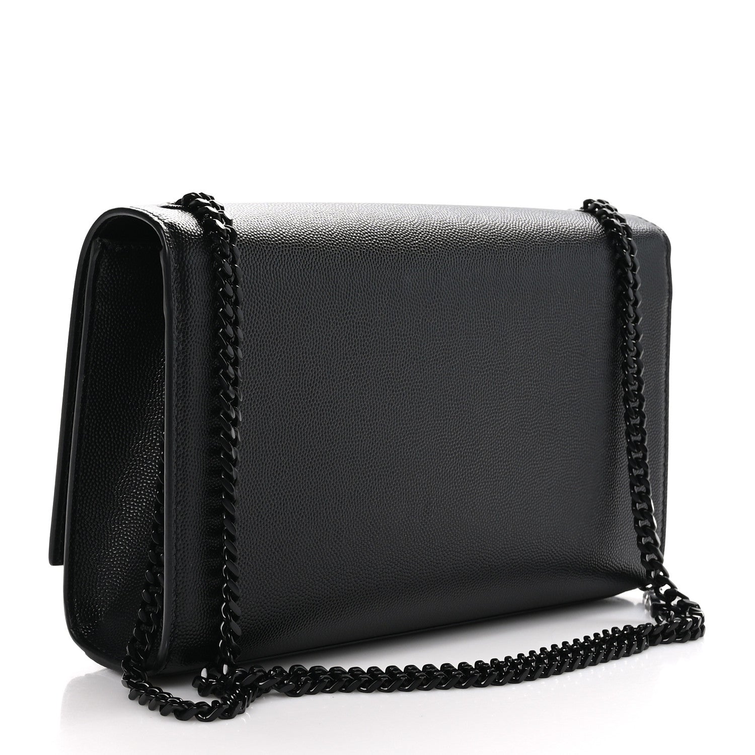 Saint Laurent Grain De Poudre Medium Classic Monogram Monochrome Kate Satchel Black 3 of 10