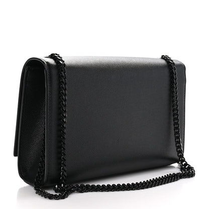 Saint Laurent Grain De Poudre Medium Classic Monogram Monochrome Kate Satchel Black 3 of 10
