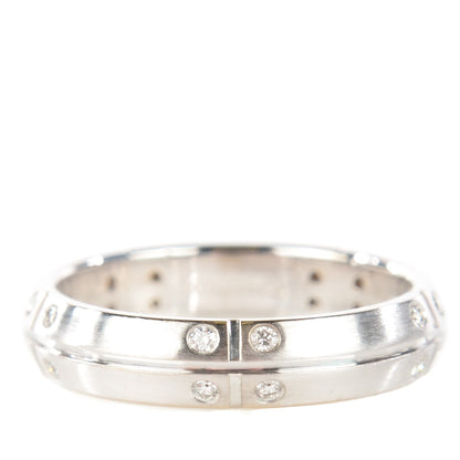 Tiffany 18K White Gold Diamond Streamerica Ring 10 1 of 7