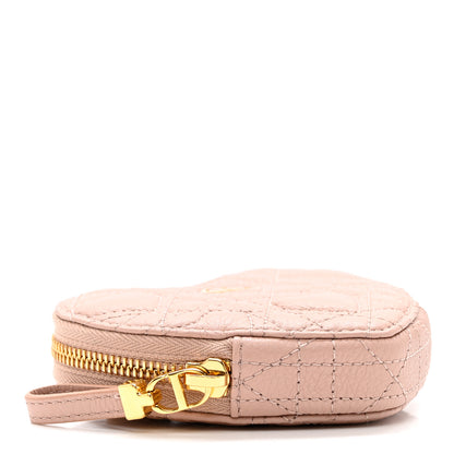 Christian Dior Calfskin Cannage Dioramour Caro Heart Pouch With Chain 4 of 7