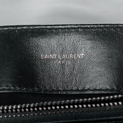 Saint Laurent Calfskin Y Quilted Monogram Monochrome Medium Loulou Chain Satchel Black 6 of 12