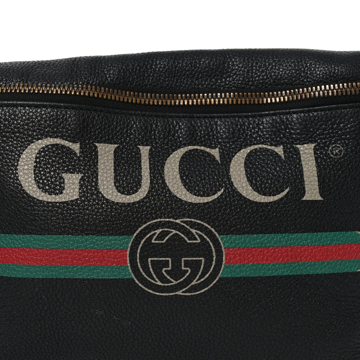 Gucci Grained Calfskin Small Logo Belt Bag Black 7 of 9