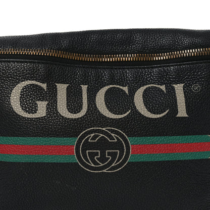 Gucci Grained Calfskin Small Logo Belt Bag Black 7 of 9