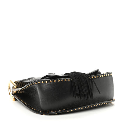 Chloe Calfskin Braided Medium Hudson Shoulder Bag Black 4 of 10