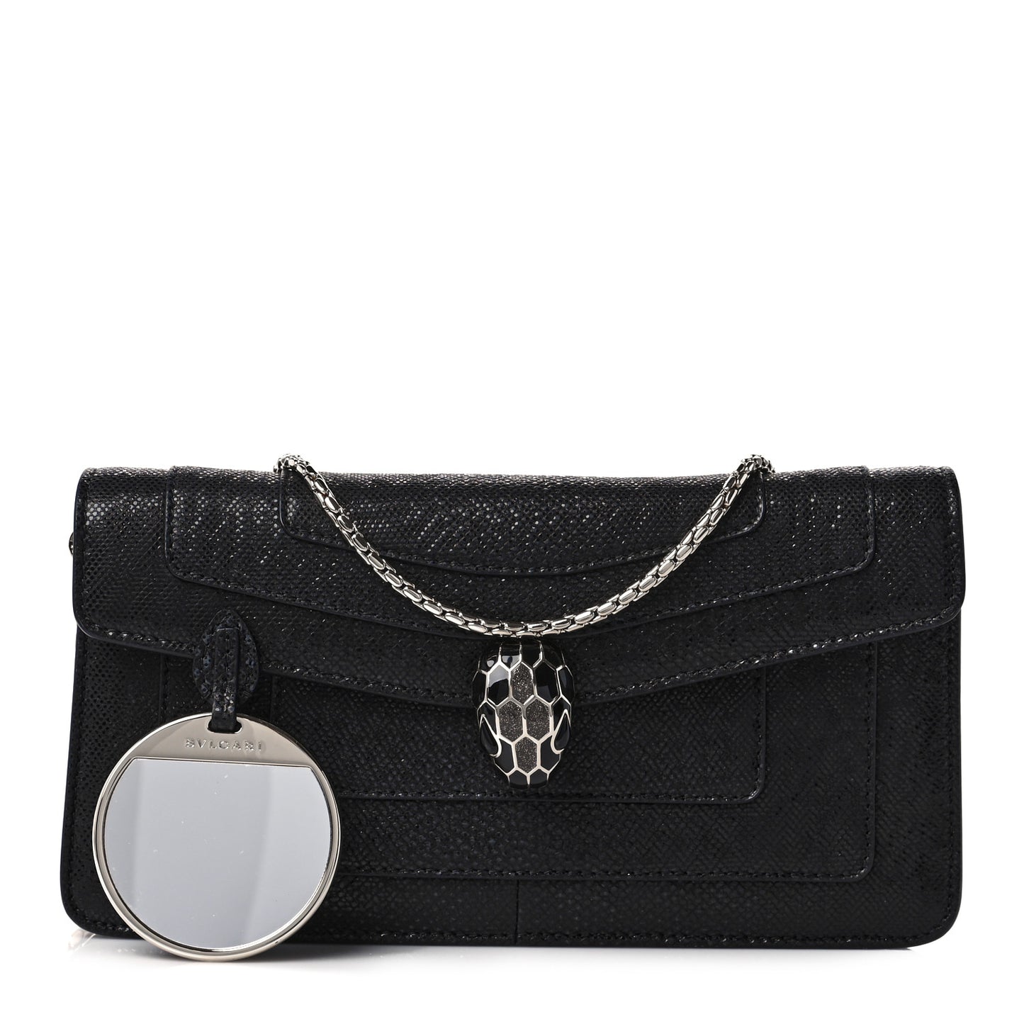 Karung Serpenti Forever Chain Wallet Black
