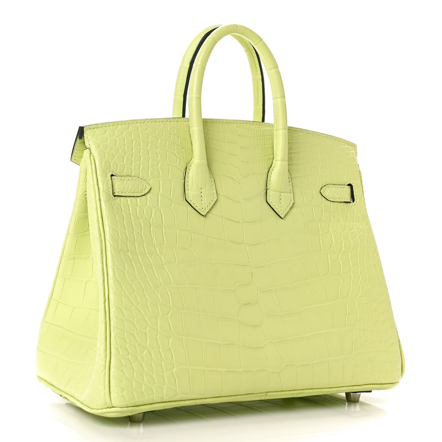 Hermes Matte Alligator Birkin 25 Jaune Bourgeon 2 of 11