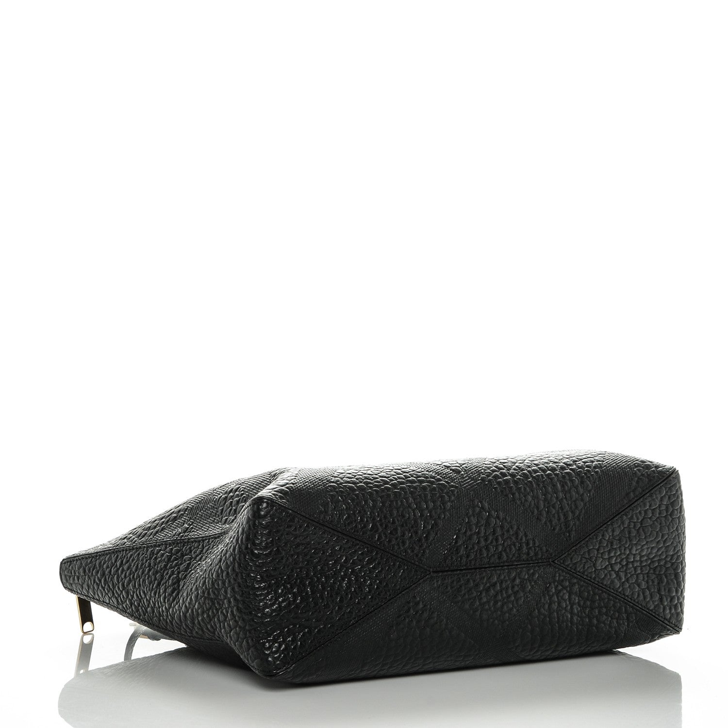 Burberry Heritage Grain Check Embossed Medium Dewsbury Tote Black 4 of 7