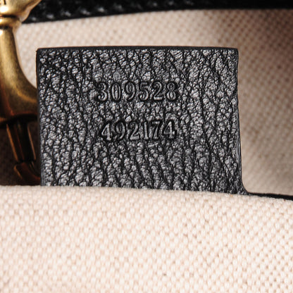 Gucci Pebbled Calfskin Twill Medium Tote Black 7 of 7