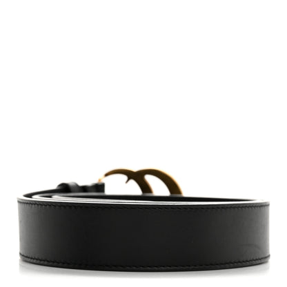 Gucci Calfskin Double G 30mm Belt 80 32 Black 2 of 8