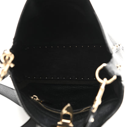 Valentino Garavani Pebbled Calfskin Small Rockstud Flip-Lock Messenger Bag Black 5 of 12