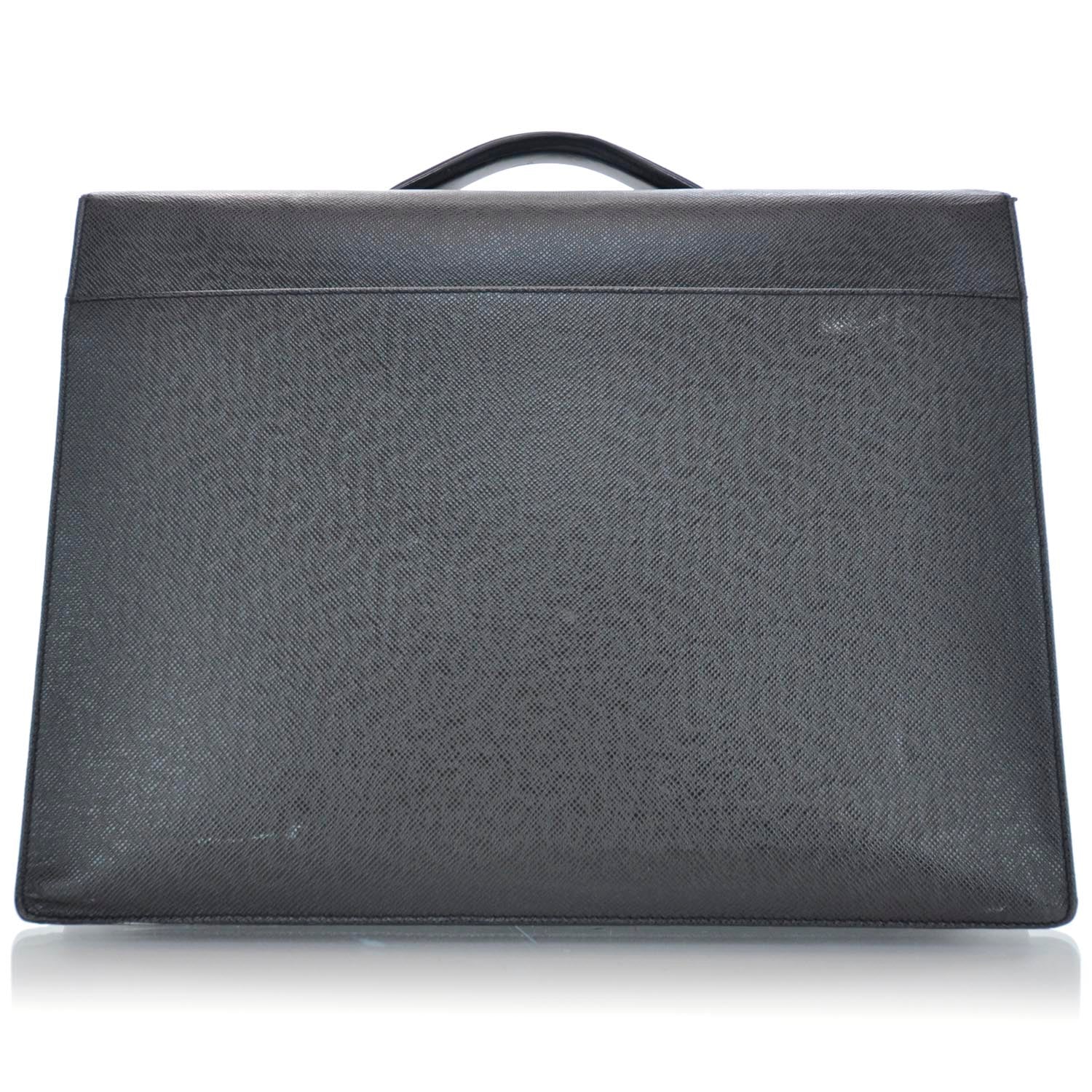 Louis Vuitton Taiga Serviette Tobol Briefcase Black 3 of 10