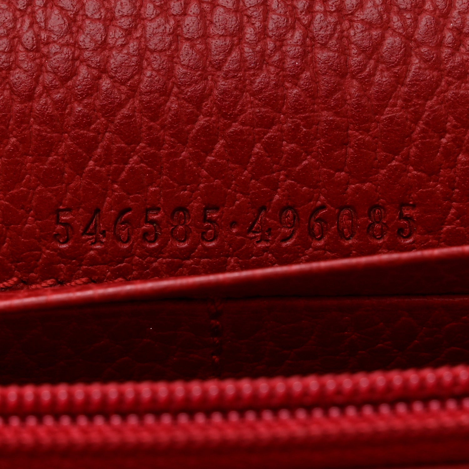 Gucci Dollar Calfskin Mini GG Marmont Chain Wallet Hibiscus Red 7 of 8