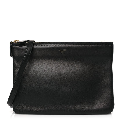 Celine Lambskin Small Trio Crossbody Bag Black 1 of 12