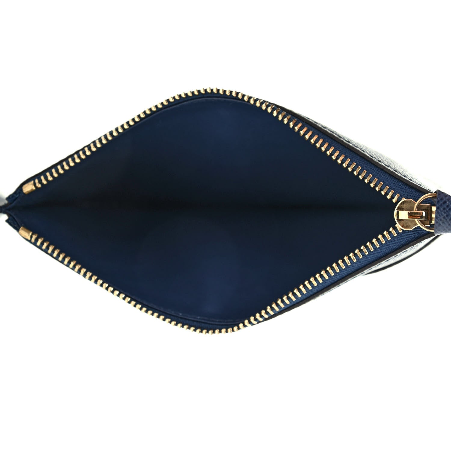 Louis Vuitton Calfskin Jeanne Wallet Zippered Insert Dark Blue 4 of 4