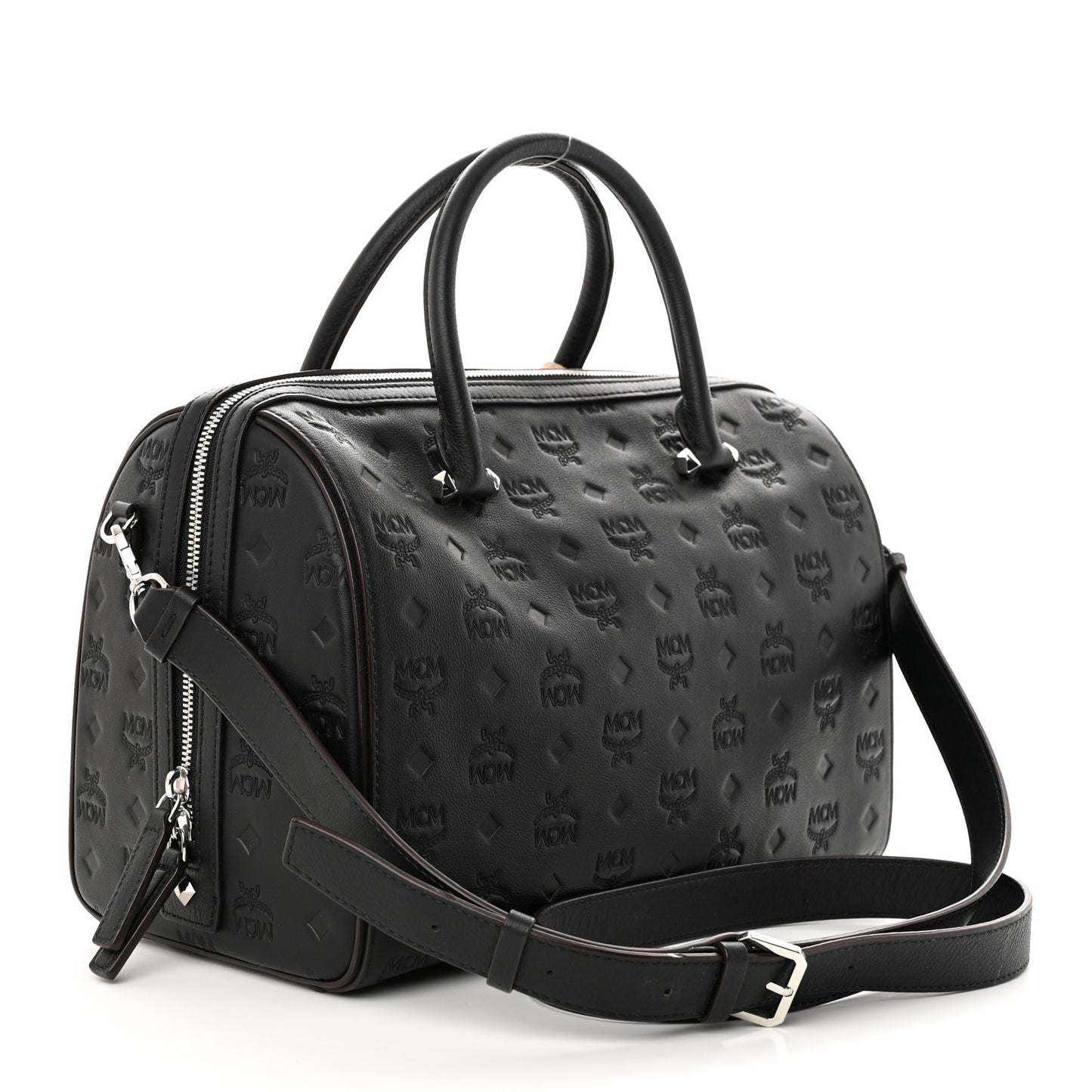 Calfskin Ottomar Monogram Essential Boston Bag Black
