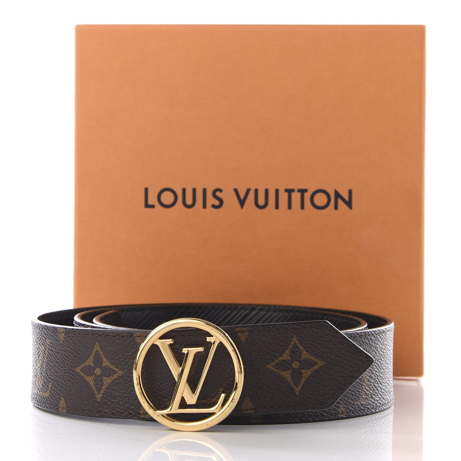 Louis Vuitton Monogram Epi 35mm LV Circle Reversible Belt 90 36 Black 6 of 6