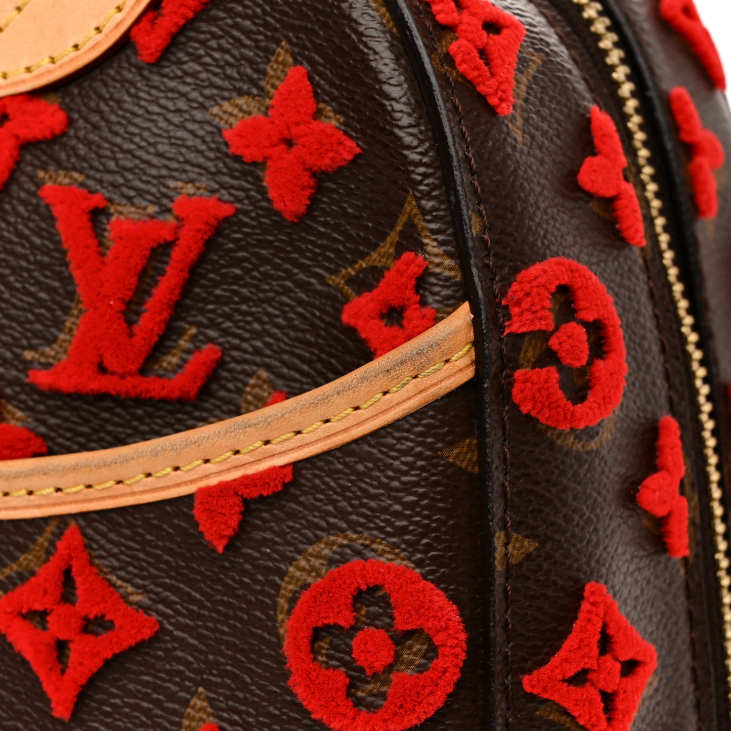 Monogram Tuffetage Deauville Cube Red