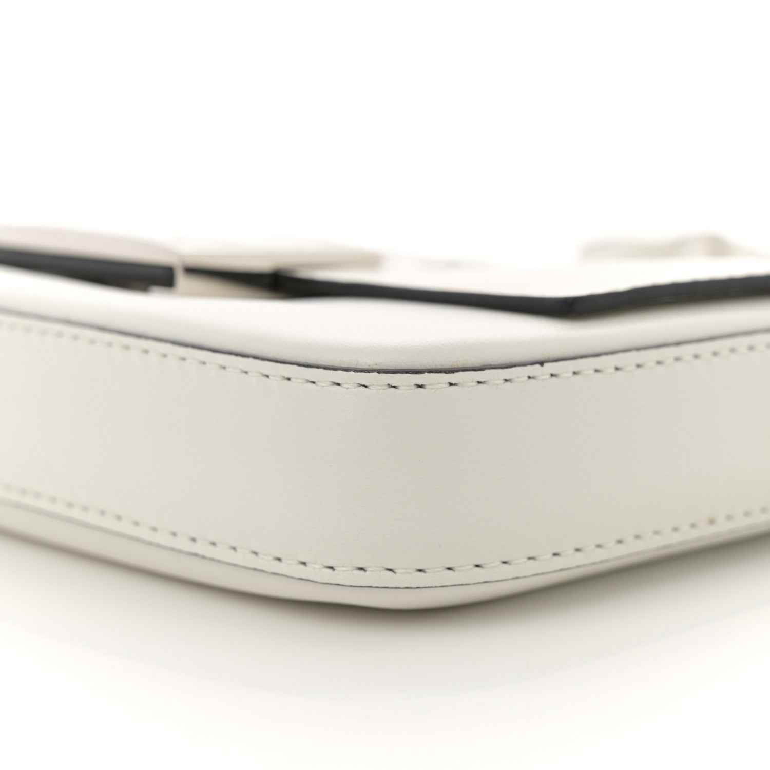 Fendi X MARC JACOBS Nappa Logo Phone Baguette White Black 10 of 10