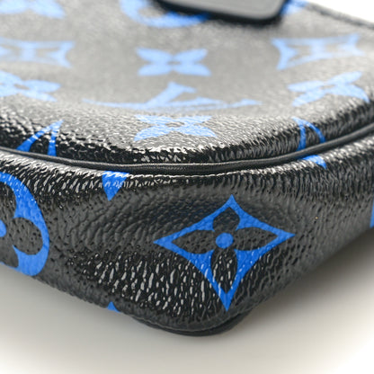 Louis Vuitton Colored Monogram Mini Pochette Accessories Blue Black 7 of 8
