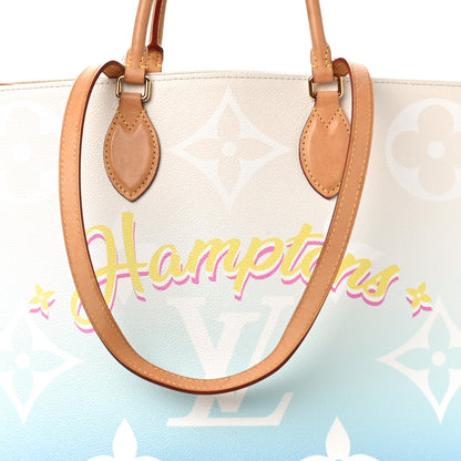 Louis Vuitton Monogram Giant Raffia Hamptons By The Pool Onthego GM Blue 10 of 14