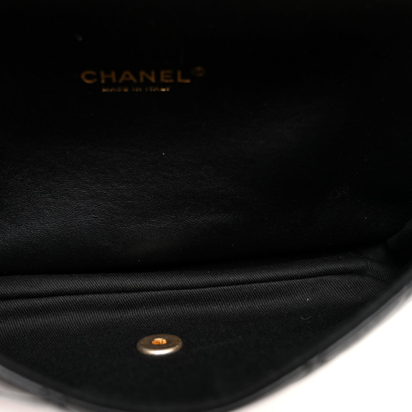 Lambskin Shearling CC Muff Flap Bag Black