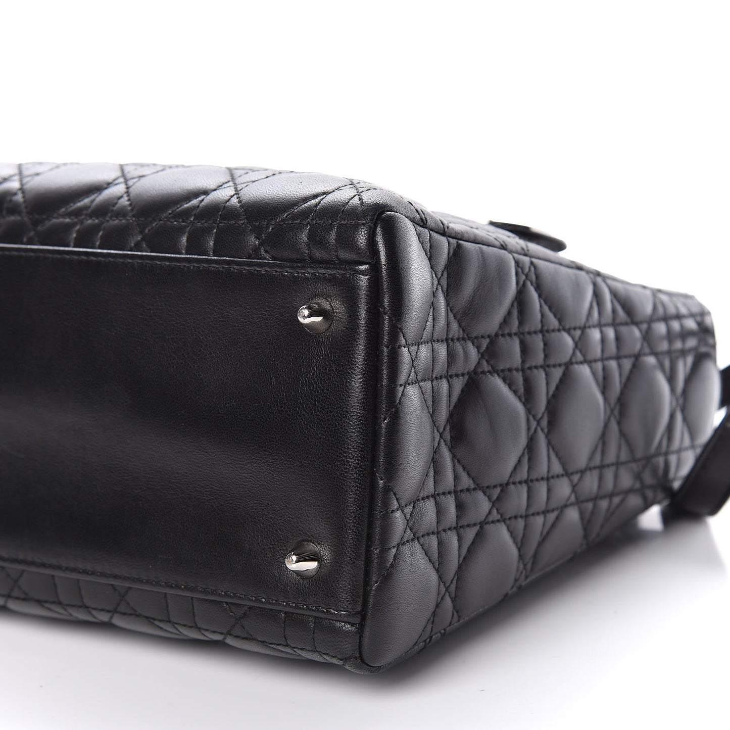 Lambskin Cannage Medium Lady Dior Black