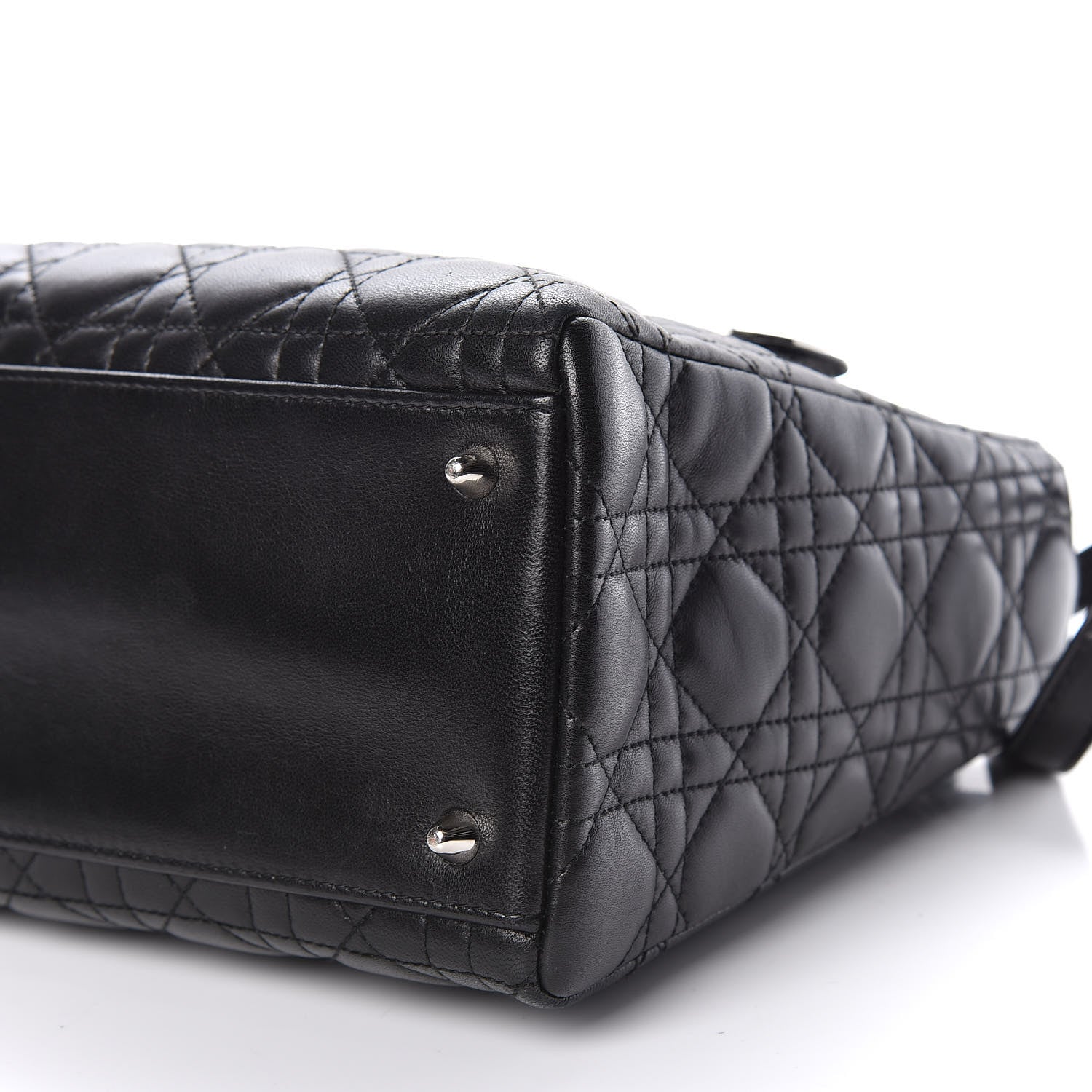 Christian Dior Lambskin Cannage Medium Lady Dior Black 6 of 13