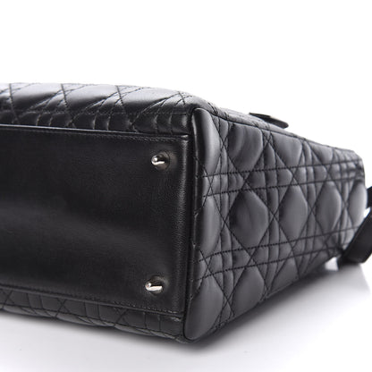 Christian Dior Lambskin Cannage Medium Lady Dior Black 6 of 13