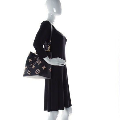 Louis Vuitton Empreinte Monogram Giant Neonoe MM Black Beige 3 of 14