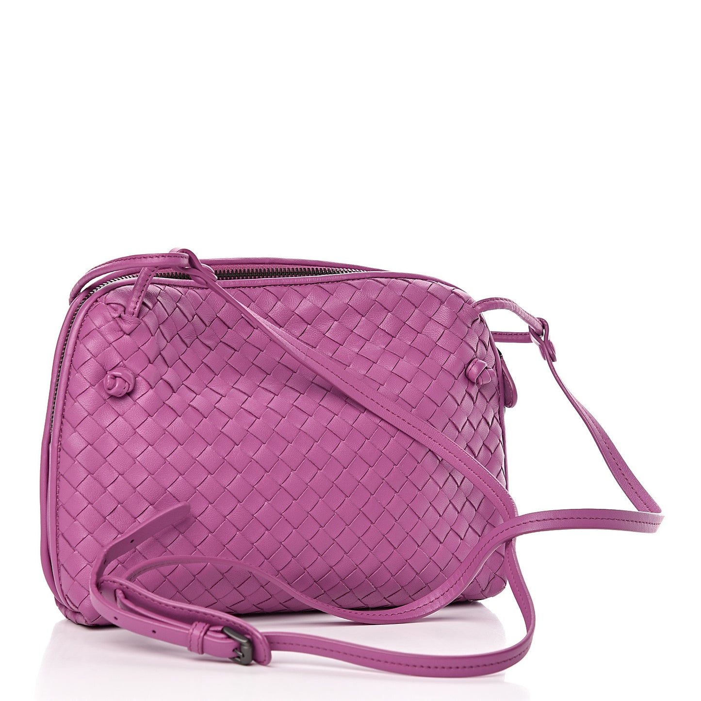 Nappa Intrecciato Pillow Crossbody Messenger Peony