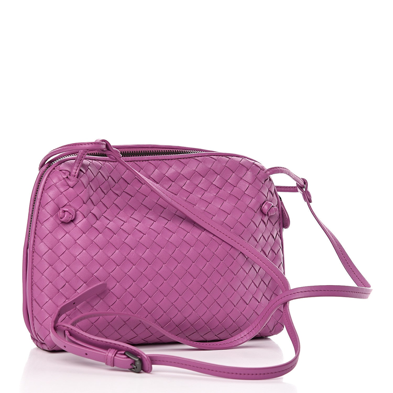 Bottega Veneta Nappa Intrecciato Pillow Crossbody Messenger Peony 3 of 12